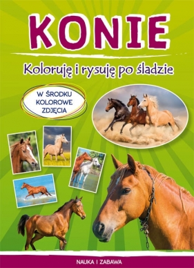 Konie Koloruję i rysuję po śladzie - Monika Myślak