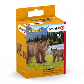 Matka grizzly z małym niedźwiedziem - Schleich (42473)