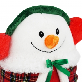 Maskotka - bałwanek w nausznikach, 15 cm