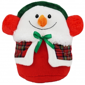 Maskotka - bałwanek w nausznikach, 15 cm