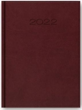 Kalendarz 2022 Dzienny A5 Vivella Bordowy 21DR-02