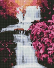 Diamentowa Mozaika - Tropikalny wodospad 40x50cm