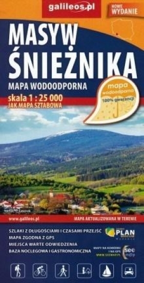 Mapa wodoodporna - Masyw Śnieżnika 1:25 000 w.3 - Opracowanie zbiorowe