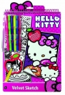 Aksamitna kolorowanka z pisakami - Hello Kitty