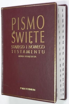 Biblia Tysiąclecia - opr. skórzana z nacięciami - praca zbiorowa