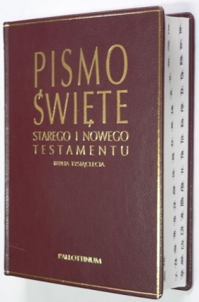 Biblia Tysiąclecia - opr. skórzana z nacięciami - Opracowanie zbiorowe