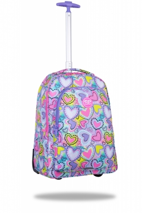 Coolpack, Plecak młodzieżowy na kółkach Alan - Pastel Hearts (F124832)