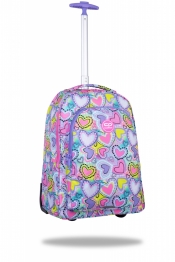 Coolpack, Plecak młodzieżowy na kółkach Alan - Pastel Hearts (F124832)