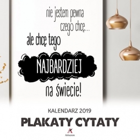 Kalendarz 2019 ścienny kwadrat Plakaty Cytaty