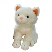 Pluszowy kot siedzący biały