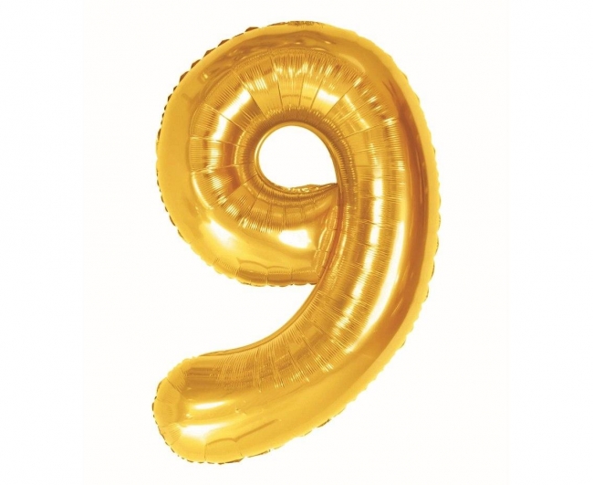 Balon foliowy B&C 9 Royal gold 85cm