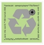 Kostka papierowa Ziemia Obiecana zielony - zielony 7,5 x 7,5 cm (85.GR.ECO)