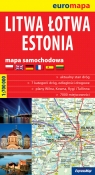 Litwa, Łotwa, Estonia 1:700 000 papierowa mapa samochodowa