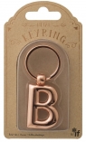 Metalowy brelok do kluczy litera B Keyring