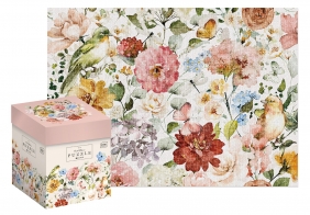 Interdruk, Puzzle 1000: Box Flowers 4 - Pastel Blooms