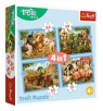 Puzzle 4w1 Rodzina Treflików Rodzinny spacer TREFL