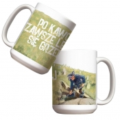 Kubek duży (440 ml) – Po kawce lepiej się grzebie (Jakub Wędrowycz) (zielony)