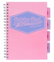 Kołozeszyt Pukka Pad B5 Project Book, 100 kartkowy, kratka, różowy (3032S(PK)-PST)