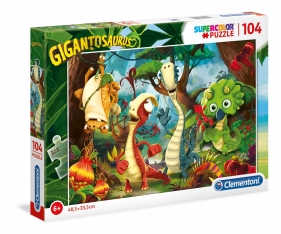 Clementoni, Puzzle SuperColor 104: Gigantosaurus (27192)