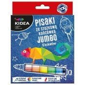 Pisaki Kidea Jumbo ze stożkową końcówką, 8 kolorów