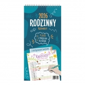 Ścienny Planer Rodzinny - Niebieski 2026