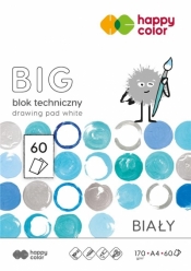 Blok techniczny Happy Color BIG, A4/60k - biały (HA 3717 2030-0B60)