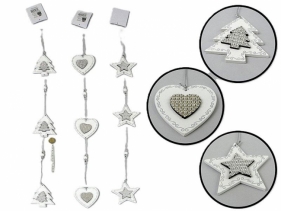 Zawieszka choinkowa drewniana MIX