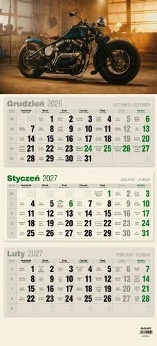 <img src='https://webimage.pl/pics/925/0/d5906448200925.jpg' style='height:440px' /> Kalendarz 2027 Trójdzielny Płaski MIX