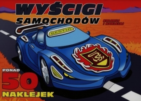 Wyścigi samochodów Koloruj i naklejaj