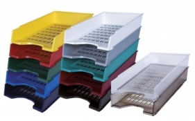 Szuflada na dokumenty Donau ażurowa - żółty 256 mm x 70 mm x 370 mm (7470001-11)
