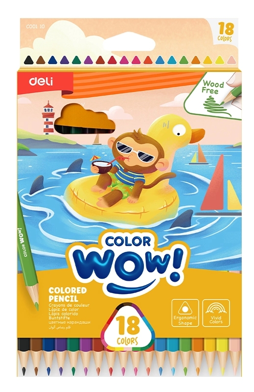 Kredki ołówkowe, 18 kolorów