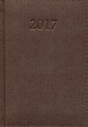 Kalendarz 2017 KKB-6DL Książkowy LUX brązowy