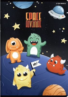 Zeszyt Top 2000 Space Adventure A5/32k linia podwójna kolorowa, 1 szt