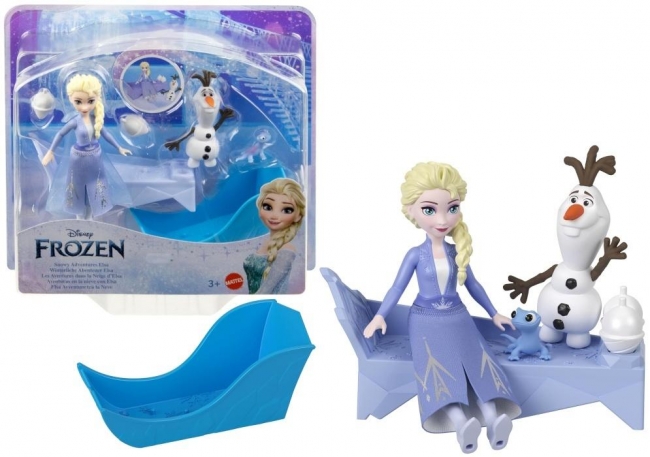Figurki Disney Elsa i Olaf na sankach