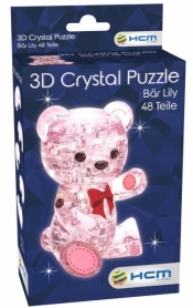 Crystal puzzle Miś Lily różowy