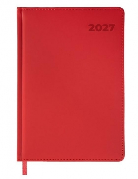 Terminarz 2027 A5 dzienny czerwony