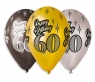 Balon Premium Happy Birthday 60 metaliczny 30 cm / 6 szt.