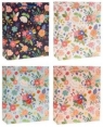  Torebka prezentowa 26x32x10cm Kwiaty MIX