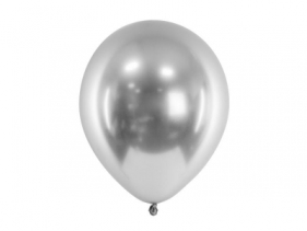 Balony Glossy srebrne 30cm 50szt