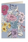 Karnet B6 + koperta 6092 Fioletowe kwiaty