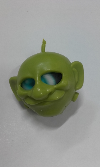 Gniotek Alien - głowa zielona z robakami