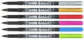 Centropen: markery metaliczne "Shine 4 Black" 2590, 6 kolorów