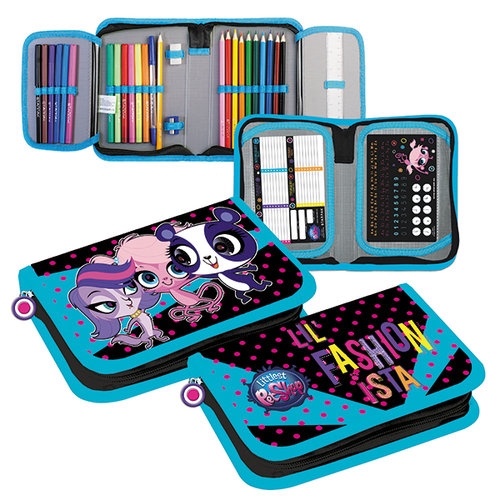 <img src='https://webimage.pl/pics/928/0/d922486.jpg' style='height:440px' /> Piórnik na zamek z klapkami z wyposażeniem Littlest Pet Shop