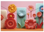 Koperta na napę z nadrukiem A4 PP - Modern Flowers