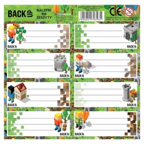 Nalepki na zeszyty BackUp 7 A61 (25szt) DERFORM