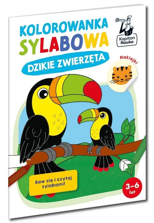 Kolorowanka sylabowa. Dzikie zwierzęta