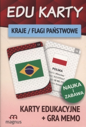 Edu karty Kraje flagi państwowe + gra memo - Opracowanie zbiorowe