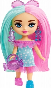 Lalka Barbie Extra Mini Minis turkusowo-różowa stylizacja (HLN44/HPH21)
