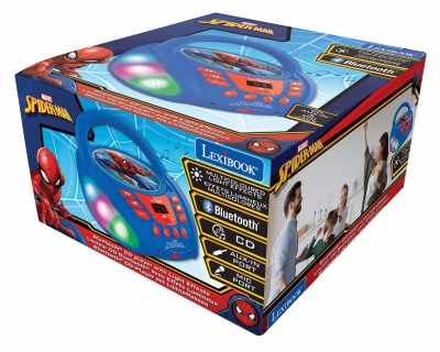 <img src='https://webimage.pl/pics/928/9/d3380743089928.jpg' style='height:440px' /> Odtwarzacz CD Bluetooth Spider-Man z efektami świetlnymi RCD109SP