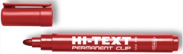 Permanent 641/PB Clip OKR czerwony(12 szt) HI-TEXT
